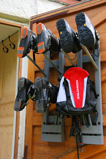 Snow boot rack, outdoors. Customer photo